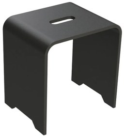 Sirene Design 3831 Black Matt Ακρυλικό Avonite Κάθισμα Μπάνιου 38 x 31 x 31 cm