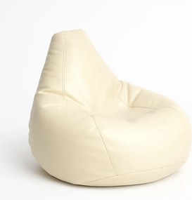 Bean Bag Deri Armut - Cream Cream