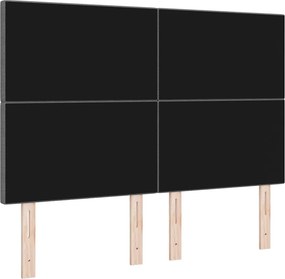 vidaXL Κεφαλάρι Ανοιχτό γκρι 160 cm Υφασμάτινο Κορντουρά