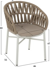 ΠΟΛΥΘΡΟΝΑ ΑΛΟΥΜΙΝΙΟΥ ΛΕΥΚΗ ΜΕ ΣΧΟΙΝΙ ΜΠΕΖ 57x56x78Y εκ.HM5857.02