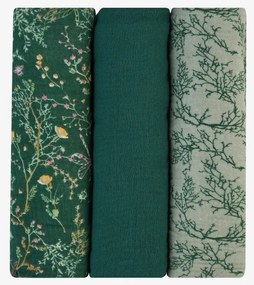 KIKKA BOO ΠΑΝΕΣ ΦΑΣΚΙΩΜΑΤΟΣ ΜΟΥΣΕΛΙΝΑ 100X100 SECRET GARDEN GREEN 31103010104