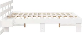 vidaXL Σκελετός Κρεβατιού Λευκό 140 x 200 cm Στερεά ξυλεία πεύκου