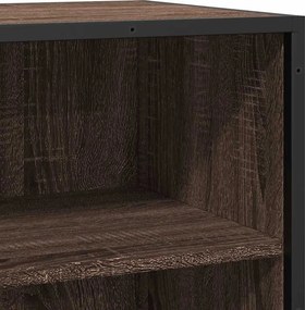 vidaXL Ραφιέρα Καφέ Δρυς 35,5x35x76 εκ. Επεξ. Ξύλο + Μέταλλο