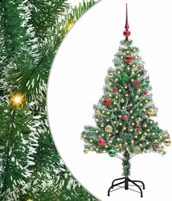 vidaXL Τεχνητό Δέντρο Χριστουγέννων με Χιόνι και Φώτα LED 150 cm
