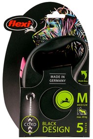 Λουρί Σκύλου Flexi BLACK DESIGN 5 m Ροζ Μέγεθος S