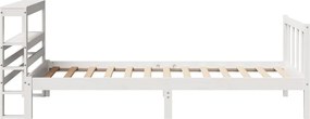 vidaXL Σκελετός Κρεβ. Χωρίς Στρώμα Λευκό 75x190 εκ Μασίφ Πεύκο