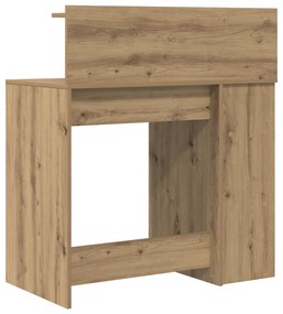 vidaXL Γραφείο  με Αποθήκη Καστανός Δρυς 90x48x101.5 εκ. Επεξεργασμένο ξύλο