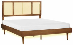 Κρεβάτι Berwyn 1991, Διπλό, Καφέ, 160x200, Ραττάν, Ξύλο, Τάβλες για Κρεβάτι, 165x204x149cm, 43 kg, Ξύλο: Καουτσούκ | Epipla1.gr