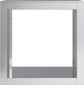 vidaXL Ράφι Καυσόξυλων 60x40x60 εκ. Γαλβανιζέ Ατσάλι