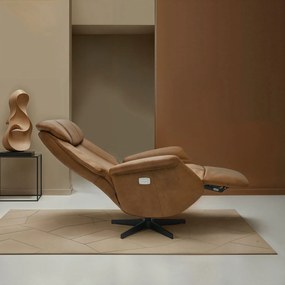 Bonanza Electric Recliner Brown Full Leather