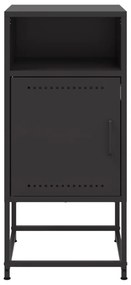 vidaXL Κομοδίνα 2 τεμ. Μαύρα 36x39x78 εκ. Χάλυβα