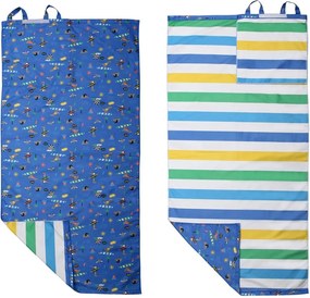Παιδική Πετσέτα Θαλάσσης Microfiber 2 Όψεων (71x145) FlapjackKids Dino