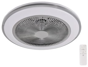 Adeleq Ανεμιστήρας Οροφής UFO Φ48.5cm 20W 230V CCT LED 56W Με Τηλεχειριστήριο Ασημί 18-56