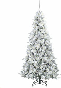 vidaXL Τεχνητό Χριστουγεννιάτικο Δέντρο με Άξονα με βάση Λευκό 180 cm