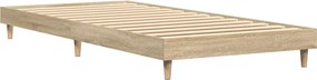 vidaXL Πλαίσιο Κρεβατιού Χωρ. Στρώμα Sonoma Δρυς 75x190εκ Επεξ. Ξύλο