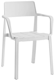DIANNA Πολυθρόνα Στοιβαζόμενη, PP-UV Άσπρο 56x55x81cm Ε359,1