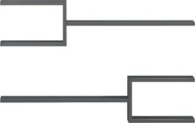 Ραφιέρα τοίχου Galler pakoworld ανθρακί 79x19.5x18εκ