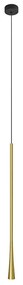 Φωτιστικό Οροφής 20143 Led 3000K 7W Φ3,2cm Η 60cm Brass - Black Matt Aluminium