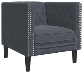 vidaXL Σετ Καναπέ 3 pcs Σκούρο γκρι Βελούδο