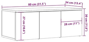 ΝΤΟΥΛΑΠΙ ΤΗΛΕΟΡΑΣΗΣ  ΠΑΛΙΟ ΞΥΛΟ 80X34X30 CM ΚΑΤΑΣΚΕΥΑΣΜΕΝΟ ΞΥΛΟ 856012