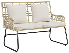 vidaXL Σέτ φαγητού για κήπο 3 pcs Μαύρο, Ανθρακί Πολυ rattan, ατσάλι