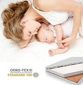 Στρώμα  Coconut-Foam με Φαγόπυρο  60×120×8,5cm  Σκληρότητας: Μέτριο  BabyCute