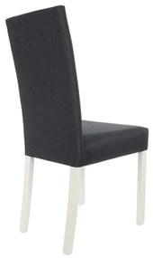 Καρέκλα Boston 464, Σκούρο γκρι, Άσπρο, 97x47x53cm, 8 kg, Ταπισερί, Ξύλινα, Ξύλο, Ξύλο: Οξιά | Epipla1.gr
