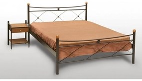 Χιαστή Κρεβάτι Διπλό Μεταλλικό 140x190cm