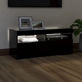 vidaXL Έπιπλο Τηλεόρασης με LED Μαύρο 90 x 35 x 40 εκ.