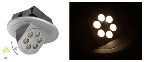 Χωνευτό Σποτ Οροφής-Τοίχου Κινητό LED 3W Ασημί 21-76360600 Lumen-21-76360600-Ασημί 21-76360600