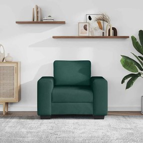 vidaXL Πολυθρόνα-Καναπέ Σκούρο Πράσινο 100x77x82 εκ. Ύφασμα