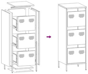 ΝΤΟΥΛΑΠΙ ΜΑΥΡΟ 39X35X103,5 ΕΚ. ΑΠΟ ΑΤΣΑΛΙ 851400