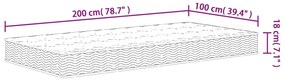 ΣΤΡΩΜΑ ΜΕ BONNELL SPRINGS ΜΕΣΑΙΑ ΣΚΛΗΡΟΤΗΤΑ 100X200 ΕΚ. 372971