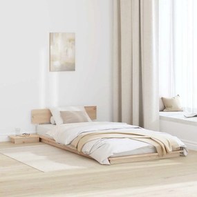 vidaXL Σκελετός Κρεβατιού Καφέ 90 x 190 cm ξύλο