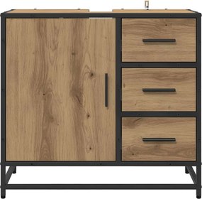 vidaXL Ντουλάπι Μπάνιου Artisan Oak 65 x 33 x 60 εκ Επεξεργασμένο ξύλο