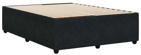 vidaXL Σκελετός Κρεβατιού Χωρίς Στρώμα Μαύρο 140x190 εκ. Βελούδινο