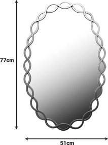 Καθρέπτης Untento Inart μέταλλο σε χρυσή απόχρωση 51x3x77εκ