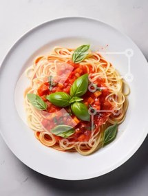 Σετ των 2 Intra Συλλεκτικό Ξύλινο Παζλ Plywood 4mm - Σπαγγέτι με σάλτσα ντομάτας και βασιλικό Σε Ξύλινο Κουτί - Διαστάσεις: 10x10 cm – 25 κομμάτια