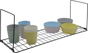 Κρεμαστό Ράφι Οργάνωσης 60x20x20cm Άσπρο ή Μαύρο - Μαύρο