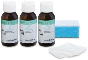 Σετ 3 Υγρών x100ml για Προστασία από τα άλατα Γυάλινες Επιφάνειες Μπανιέρας-Ντουζιέρας Sealskin Seaglass 1-2-3 369000200