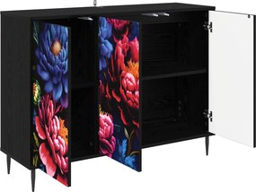 vidaXL Πλαϊνό γραφείο KIEL Μαύρη Δρυς 102 x 33 x 76 εκ.