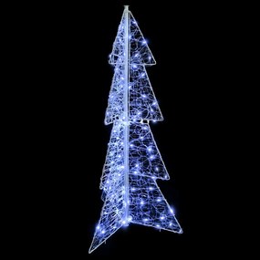 vidaXL Χριστουγεννιάτικο Δέντρο 100 LED Κρύο Λευκό 120 cm Ακρυλικό