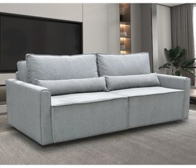 LIDRA Καναπές – Κρεβάτι 2Θέσιος, Ύφασμα Γκρι Sofa:220x110x90 Bed:137x196cm