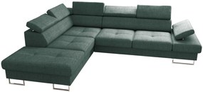 Γωνιακός καναπές Gelito-Prasino Skouro-Αριστερή