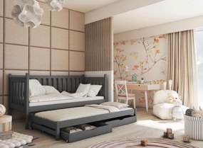 KAJA 80x160 graphite bunk bed Lano Furniture