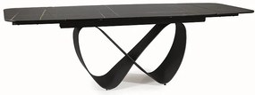 STÓŁ INFINITY CERAMIC CZARNY AZARIO BLACK/CZARNY MAT 160(240)X95