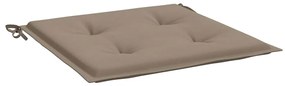 vidaXL Μαξιλάρια Καρέκλας Κήπου 2 τεμ. Taupe 50x50x3 εκ. Oxford Ύφασμα