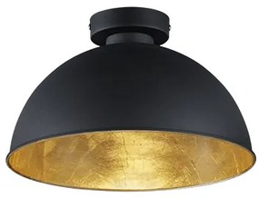 Πλαφονιέρα Οροφής D31xH19cm 1xE27 Μέταλλο Μαύρο-Χρυσαφί Trio Lighting RL Jimmy R60121002