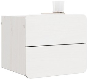 vidaXL Κομοδίνο 2 pcs Λευκό 39 x 34 x 33 εκ. Μασίφ ξύλο πεύκου