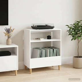 vidaXL Βάση πικάπ Λευκό 71 x 39,5 x 83 εκ. Επεξεργασμένο Ξύλο